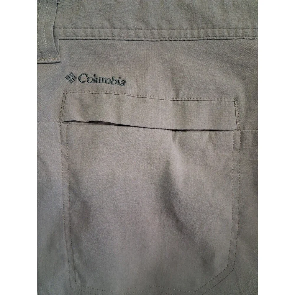 Columbia Shorts Men 36 Brown Omni Shield Advanced Repellency Hiking Outdoor Fish